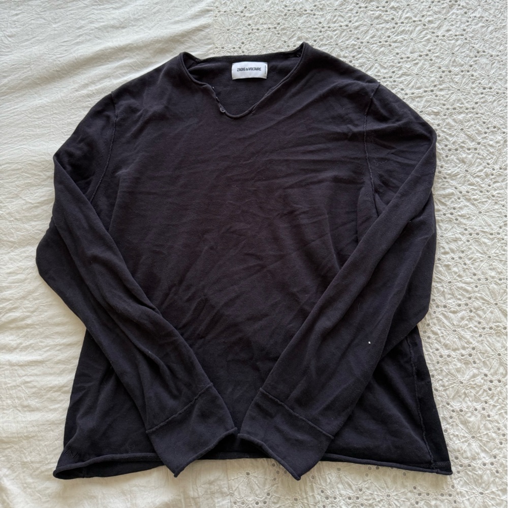 Zadig & Voltaire Charcoal Knit Top